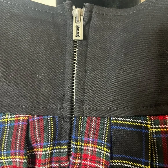Royal Bones Daang Goodman Tripp Tartan Plaid Black Pleated Tulle Mini Skirt Sz M - Picture 9 of 10